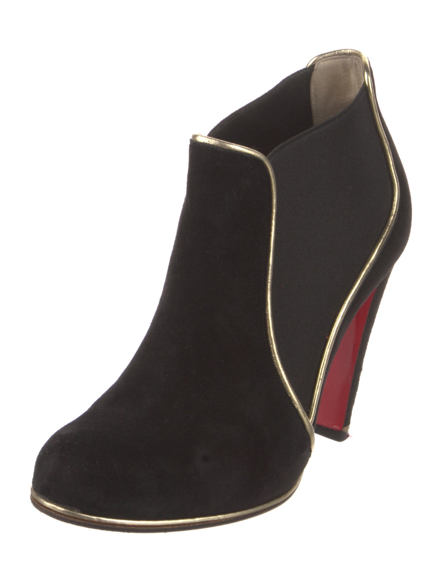 Christian Louboutin Suede Striped Boots