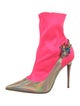 Christian Louboutin Jessie Booty Joli 100 Colorblock Pattern Sock Boots