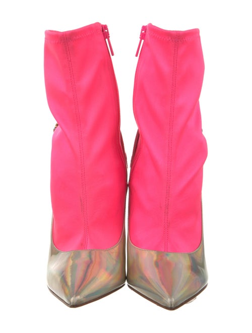 Christian Louboutin Jessie Booty Joli 100 Colorblock Pattern Sock Boots