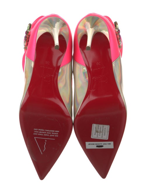 Christian Louboutin Jessie Booty Joli 100 Colorblock Pattern Sock Boots