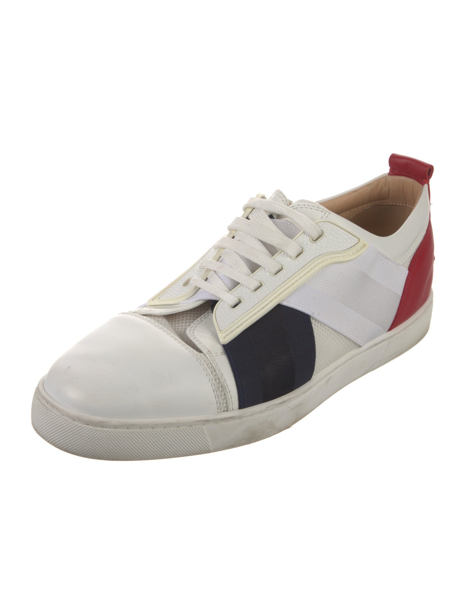 Christian Louboutin Spike Accents Leather Sneakers