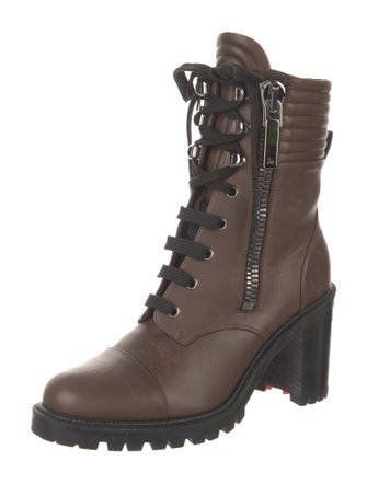 Christian Louboutin En Hiver Leather Combat Boots