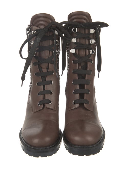 Christian Louboutin En Hiver Leather Combat Boots