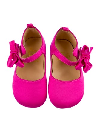 Christian Louboutin Infant Girls' Bow-Embellished Satin Ballet Flats