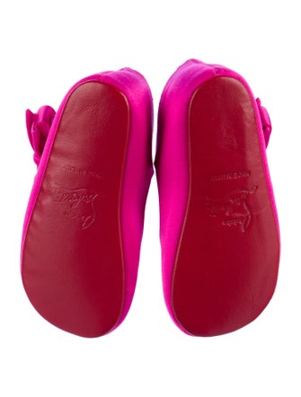 Christian Louboutin Infant Girls' Bow-Embellished Satin Ballet Flats