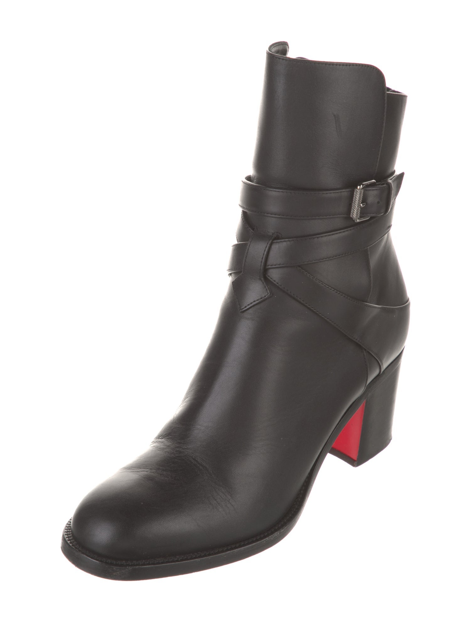 Christian Louboutin Leather Moto Boots