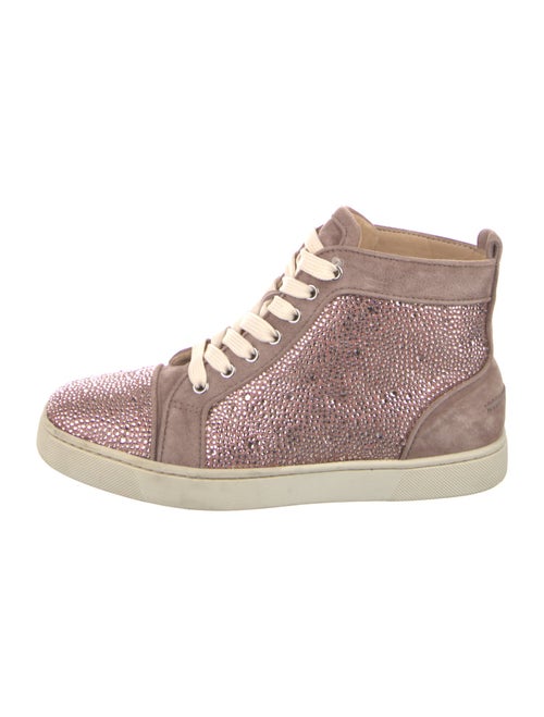 Christian Louboutin Suede Crystal Embellishments Sneakers