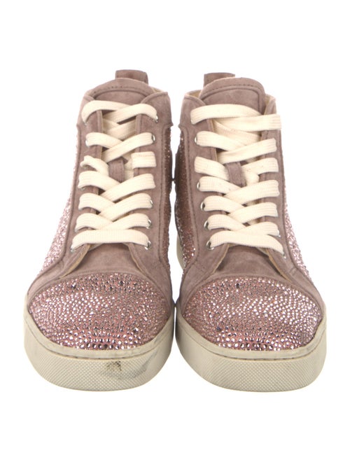 Christian Louboutin Suede Crystal Embellishments Sneakers