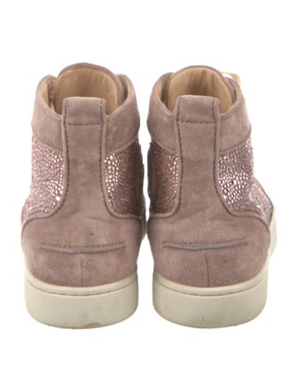 Christian Louboutin Suede Crystal Embellishments Sneakers