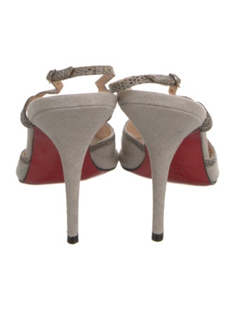 Christian Louboutin Canvas Slingback Pumps