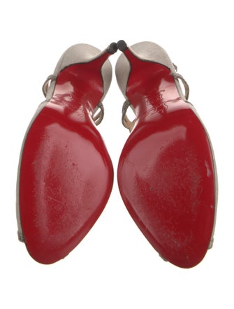 Christian Louboutin Canvas Slingback Pumps