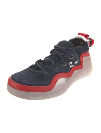 Christian Louboutin Suede Printed Sneakers