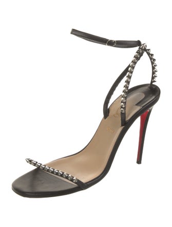 Christian Louboutin Spike Accents Leather Sandals