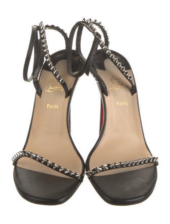 Christian Louboutin Spike Accents Leather Sandals