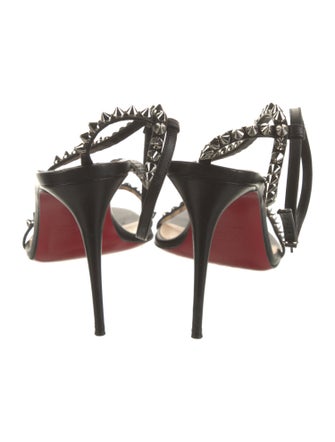 Christian Louboutin Spike Accents Leather Sandals