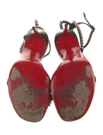 Christian Louboutin Spike Accents Leather Sandals