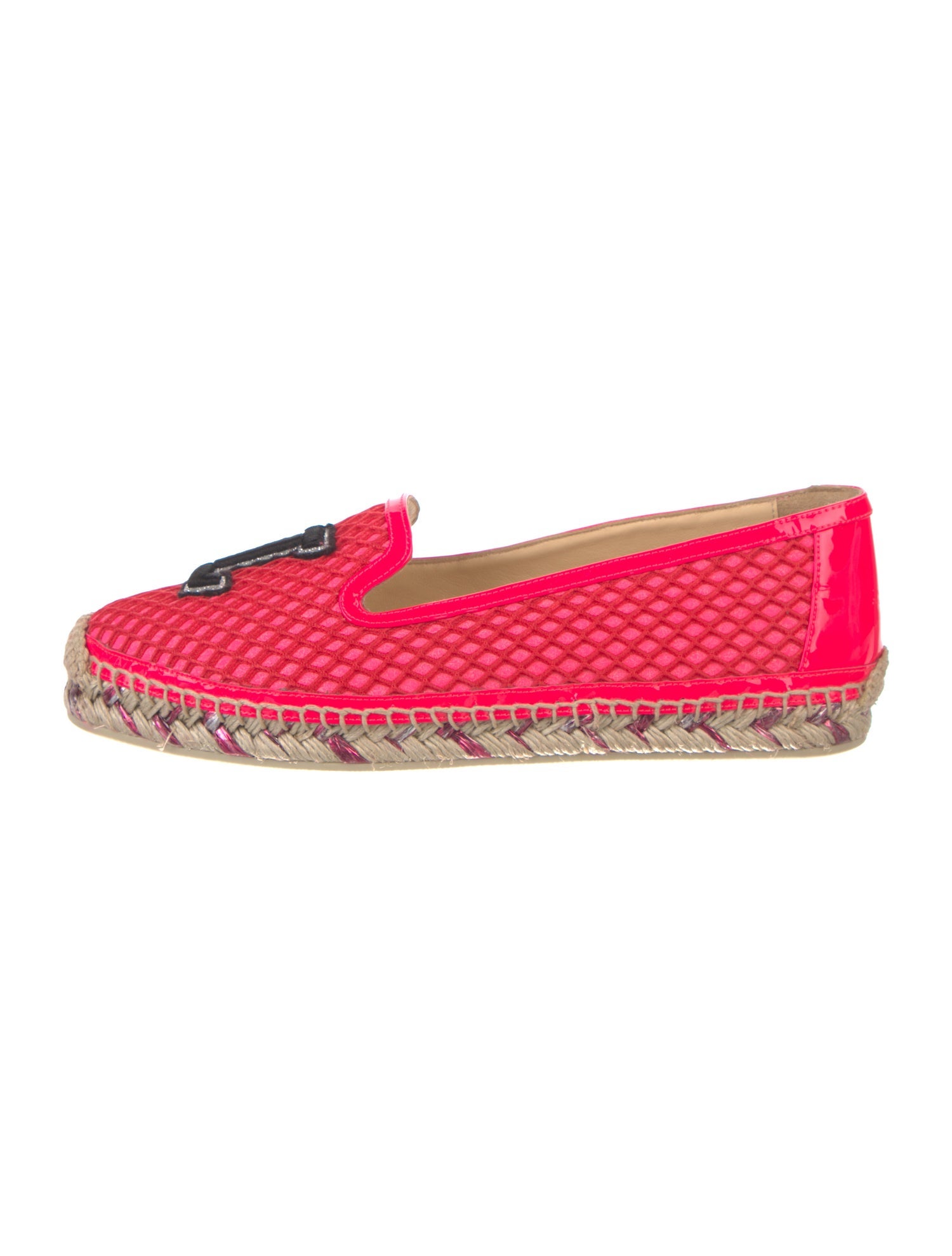 Christian Louboutin Mesh Glitter Accents Espadrille Sneakers