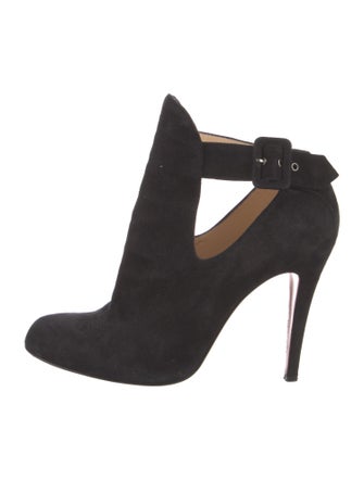 Christian Louboutin Suede Cutout Accent Pumps