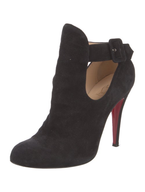 Christian Louboutin Suede Cutout Accent Pumps
