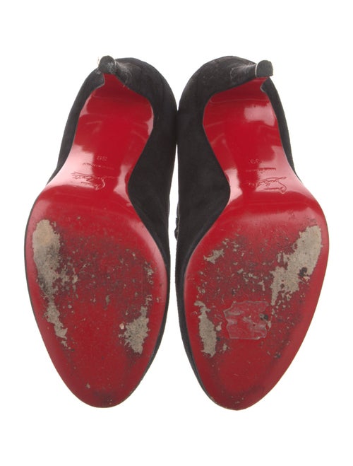 Christian Louboutin Suede Cutout Accent Pumps