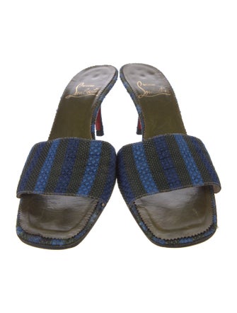 Christian Louboutin Milady Striped Slides