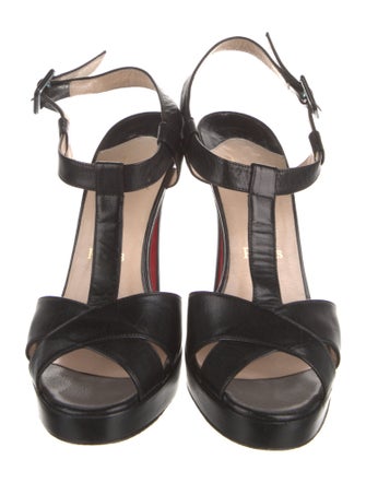 Christian Louboutin Leather T-Strap Sandals