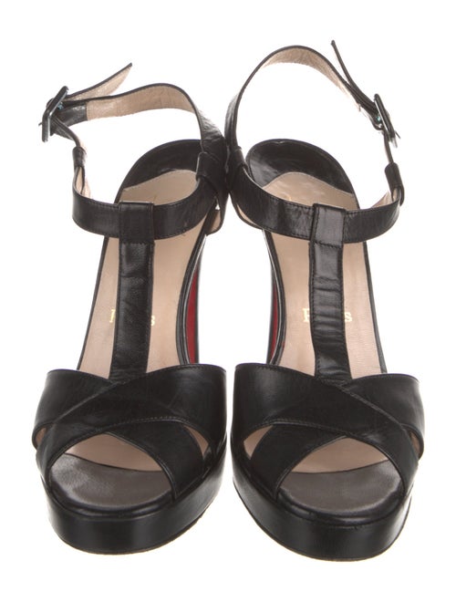 Christian Louboutin Leather T-Strap Sandals