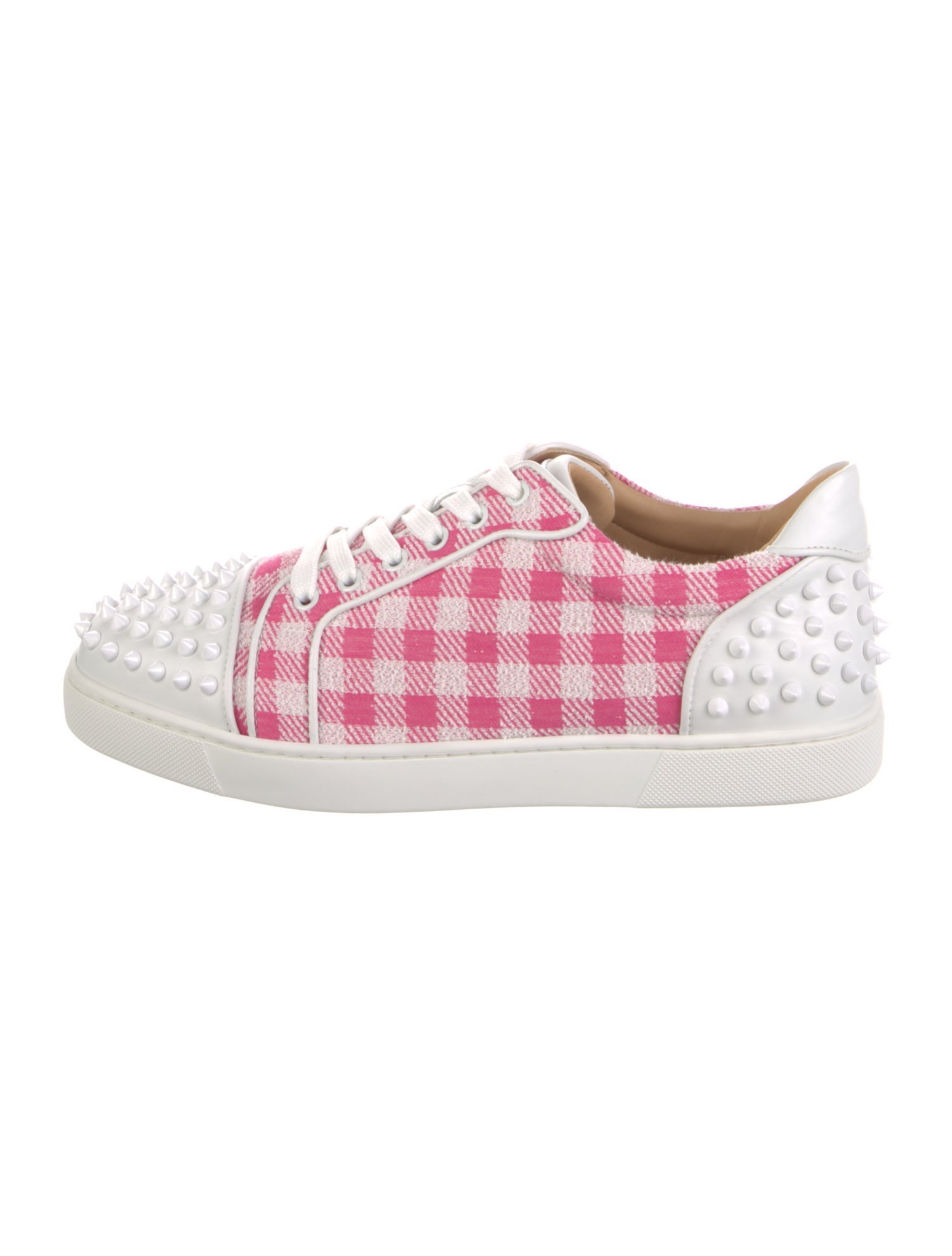 Christian Louboutin Spike Accents Printed Sneakers