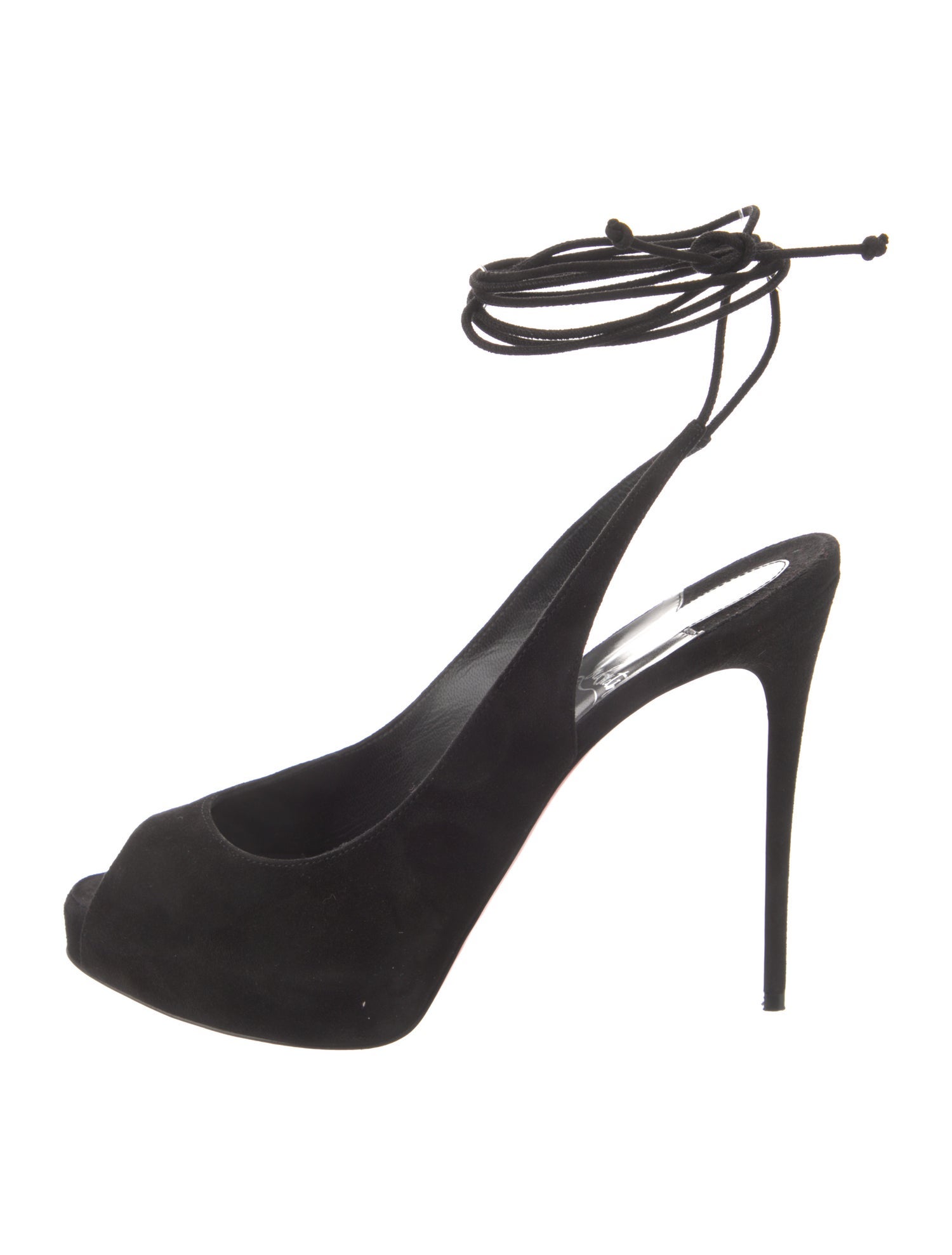 Christian Louboutin Lace Up NVP Suede Sandals