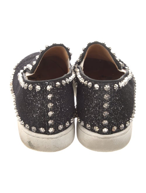 Christian Louboutin Spike Accents Canvas Sneakers
