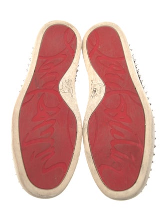Christian Louboutin Spike Accents Canvas Sneakers