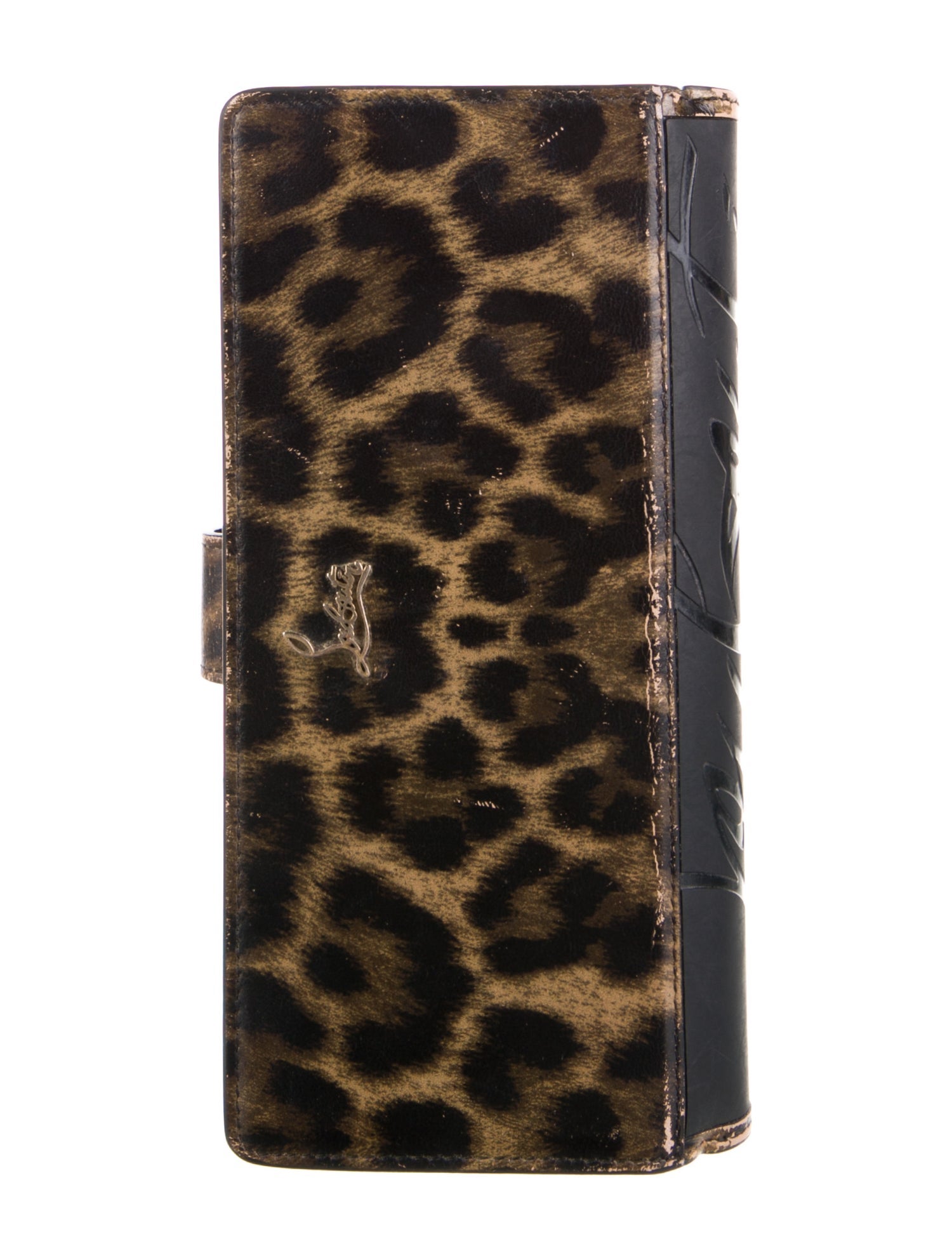 Christian Louboutin Leather Animal Print Bifold Wallet