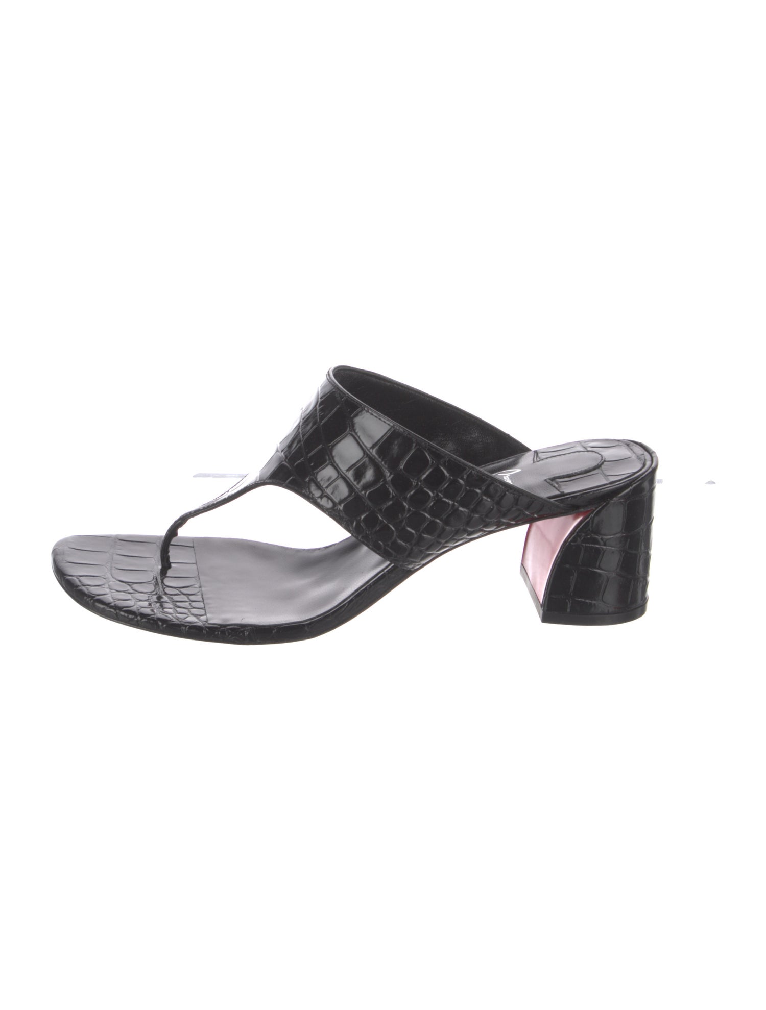 Christian Louboutin Embossed Leather Sandals w/ Tags