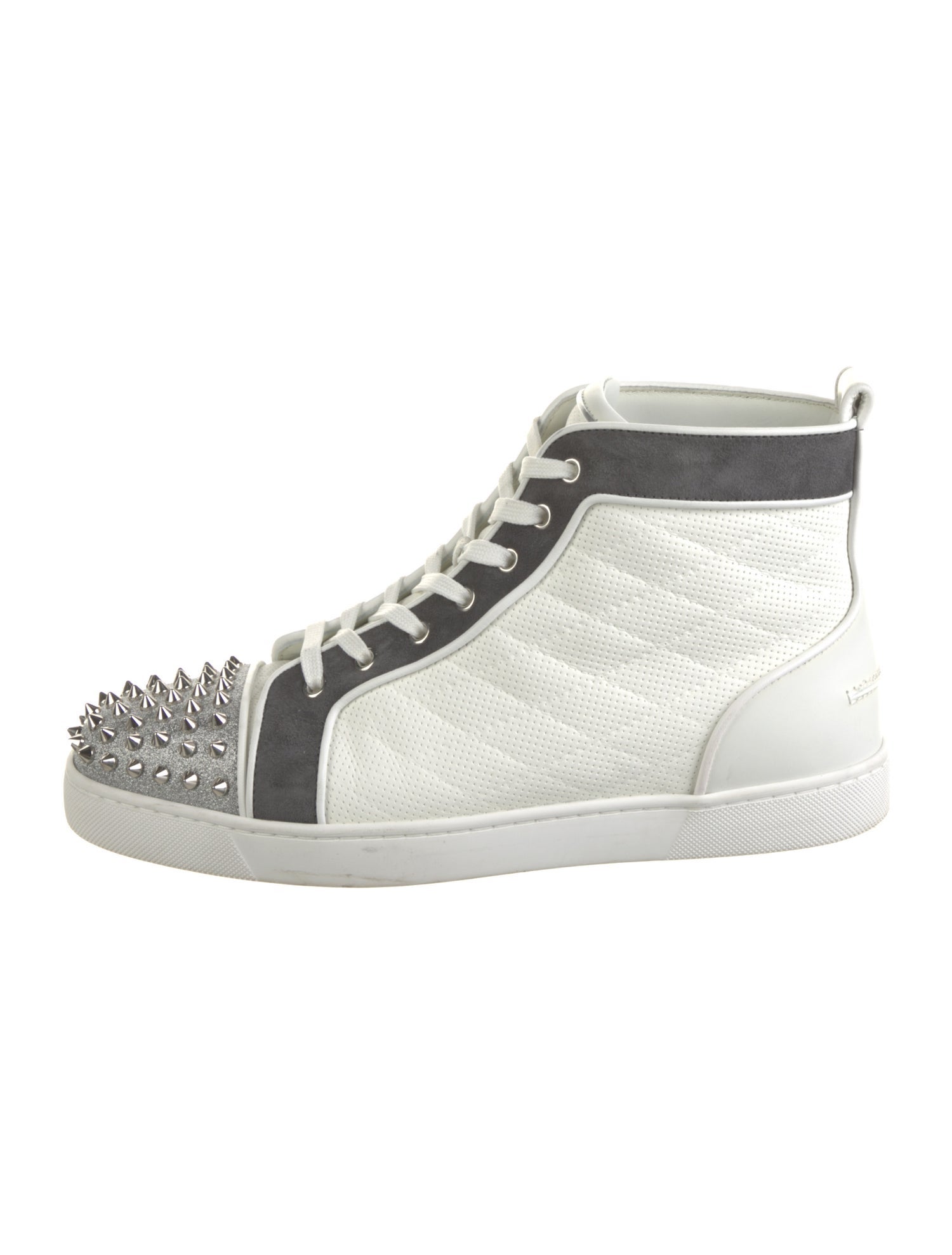 Christian Louboutin Spike Accents Leather Sneakers
