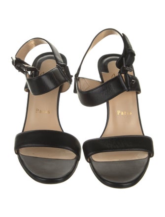Christian Louboutin Leather Slingback Sandals