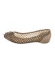 Christian Louboutin Spike Accents Mesh Flats