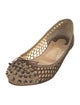 Christian Louboutin Spike Accents Mesh Flats