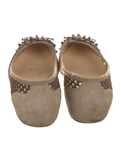 Christian Louboutin Spike Accents Mesh Flats