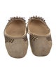 Christian Louboutin Spike Accents Mesh Flats