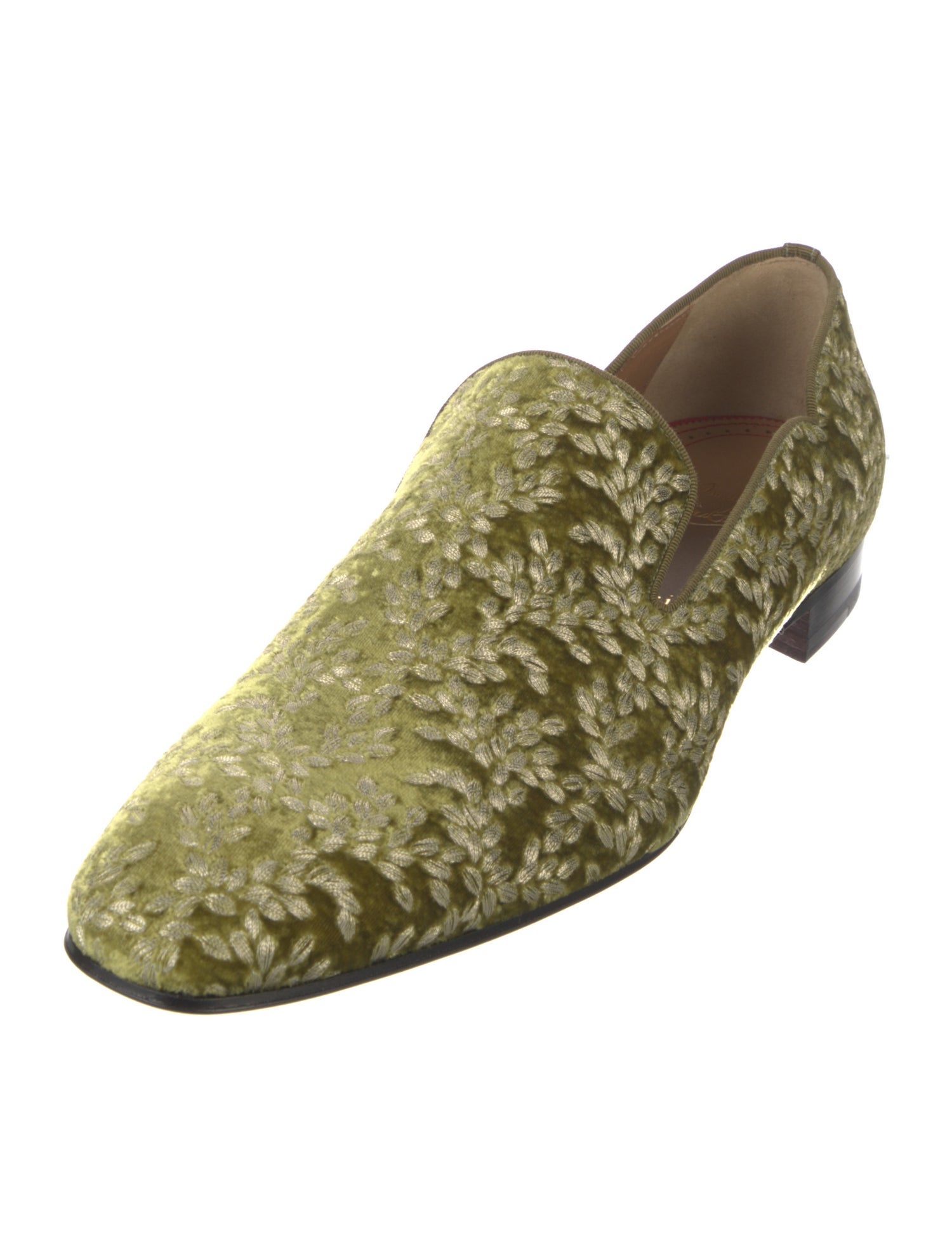 Christian Louboutin Velvet Printed Loafers w/ Tags