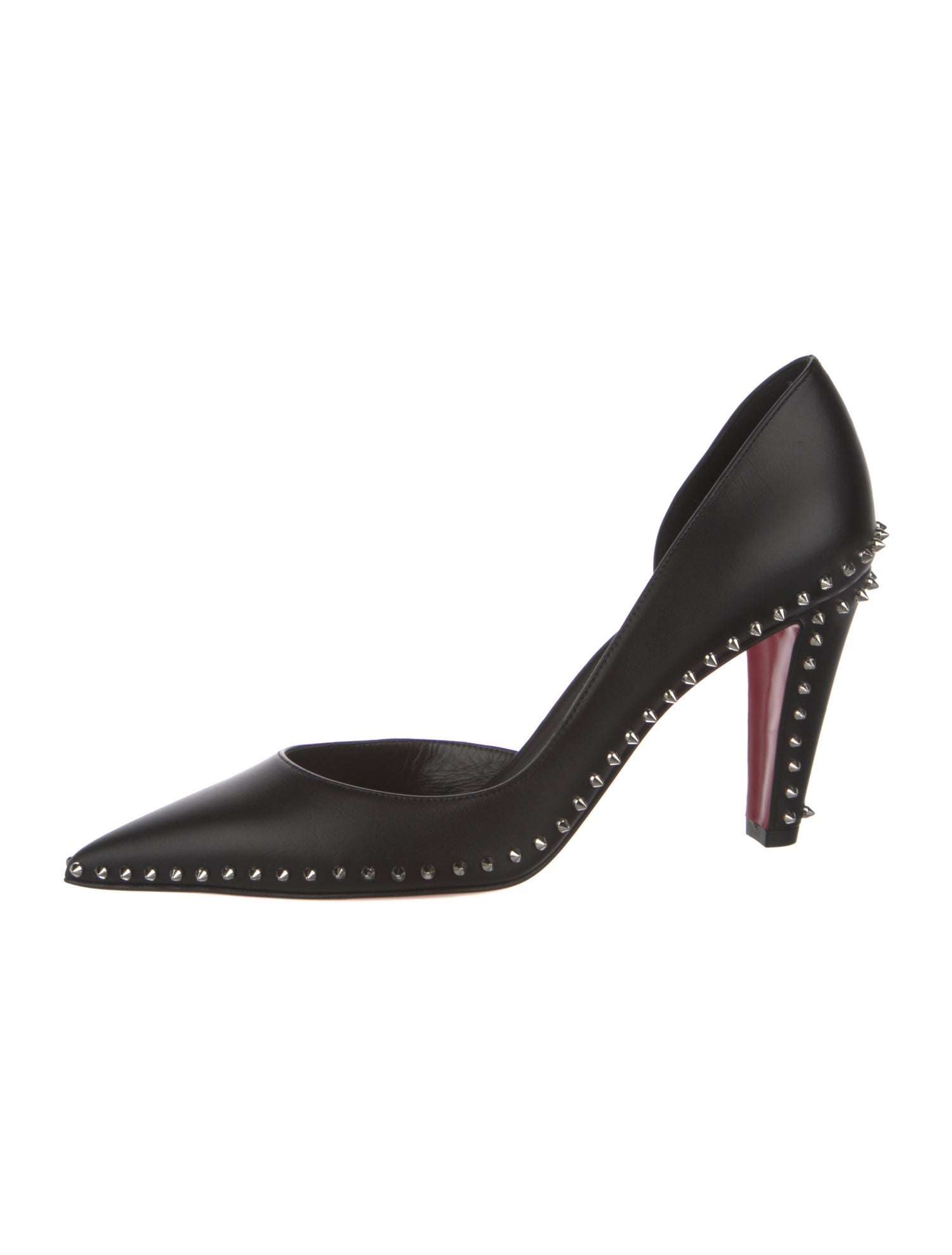 Christian Louboutin Spike Accents Leather D'Orsay Pumps w/ Tags