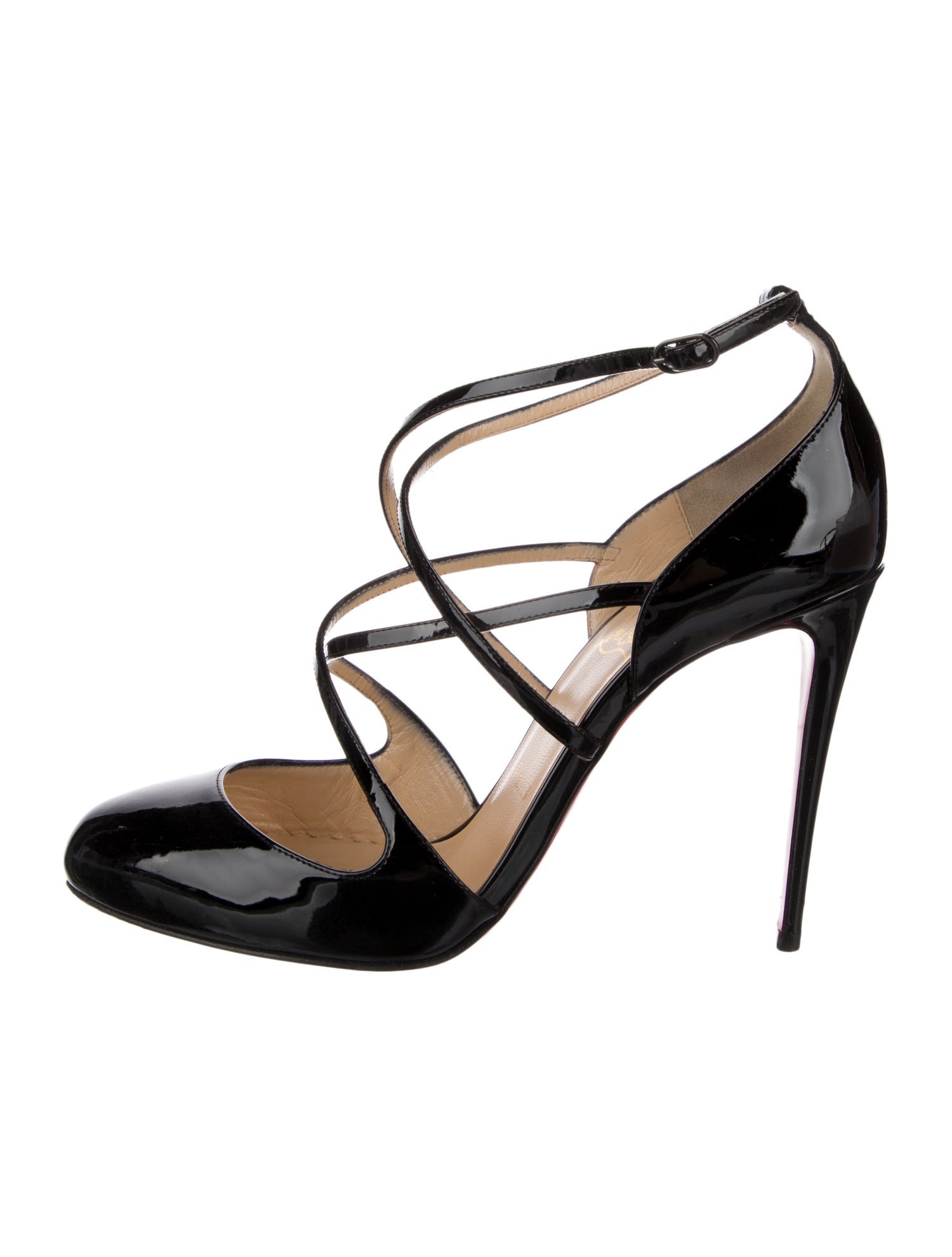 Christian Louboutin Soustelissimo Patent Leather T-Strap Pumps