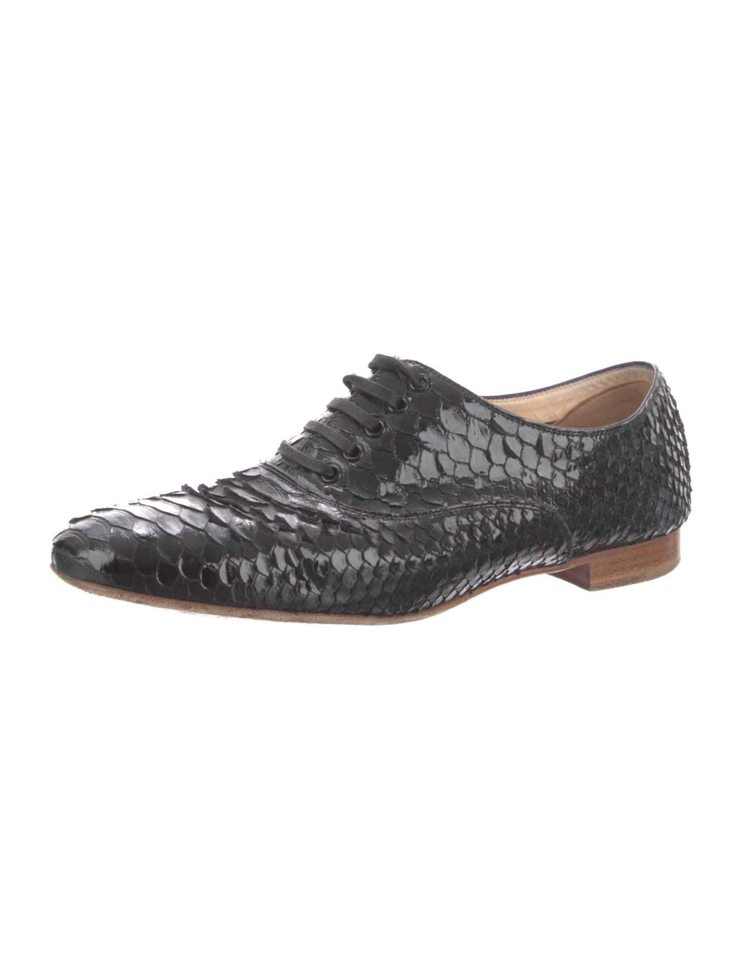 Christian Louboutin Snakeskin Animal Print Oxfords