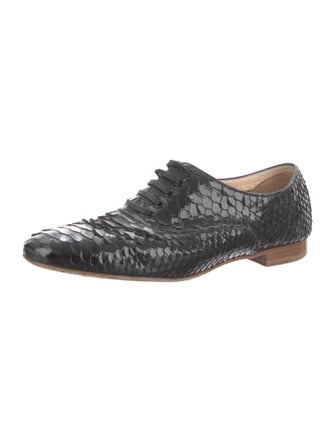 Christian Louboutin Snakeskin Animal Print Oxfords