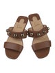 Christian Louboutin Leather Studded Accents Slides