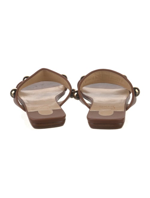 Christian Louboutin Leather Studded Accents Slides