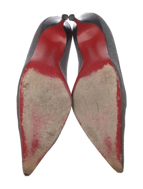 Christian Louboutin Wool Colorblock Pattern Pumps