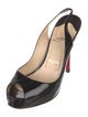 Christian Louboutin Patent Leather Slingback Sandals
