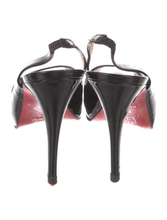 Christian Louboutin Patent Leather Slingback Sandals