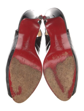 Christian Louboutin Patent Leather Slingback Sandals